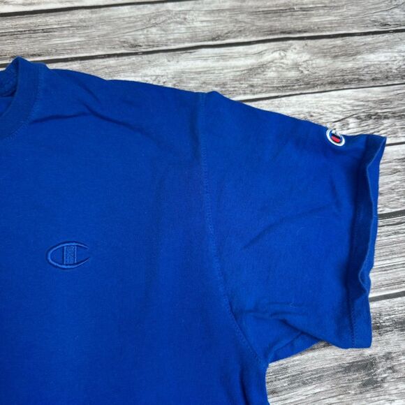 Lot of 2 Champion Men's Short Sleeve T Tee Shirts Blue Red M Med Medium Crewneck - Picture 7 of 15